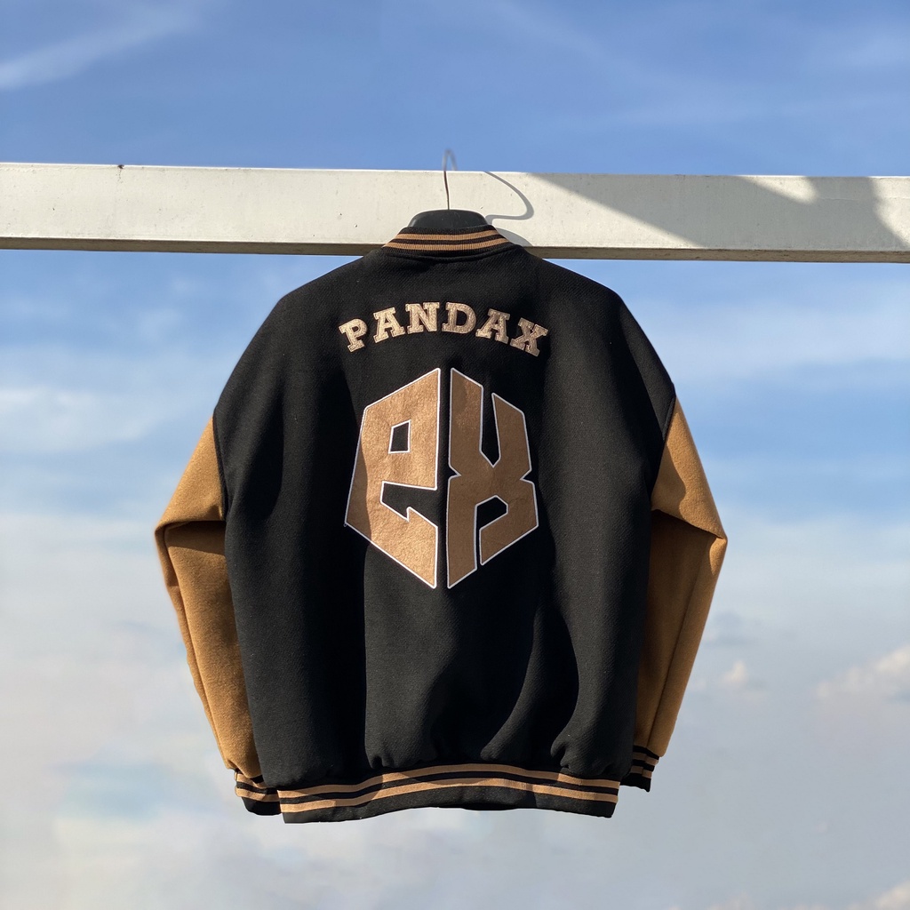 Áo khoác bomber pandax unisex , varsity jacket nam nữ chất dạ ép 2 lớp , vasity bóng chày local brand unisex - Gin Store