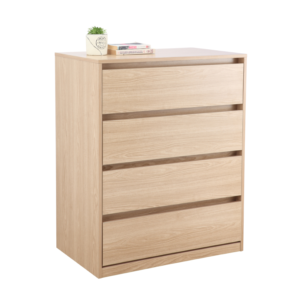 Tủ ngăn kéo gỗ 4 tầng MOLLY/P kiểu dáng đơn giản màu vân gỗ tự nhiên | Index Living Mall - Phân phối độc quyền tại Việt Nam