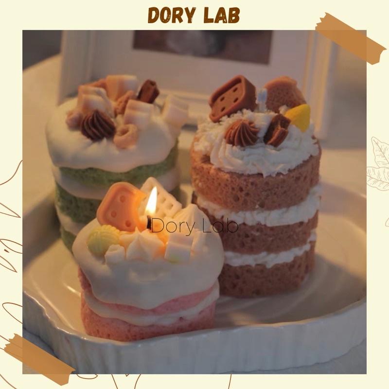Nến Thơm Bánh Kem Mix Topping Tinh Dầu Thiên Nhiên - Dory Lab