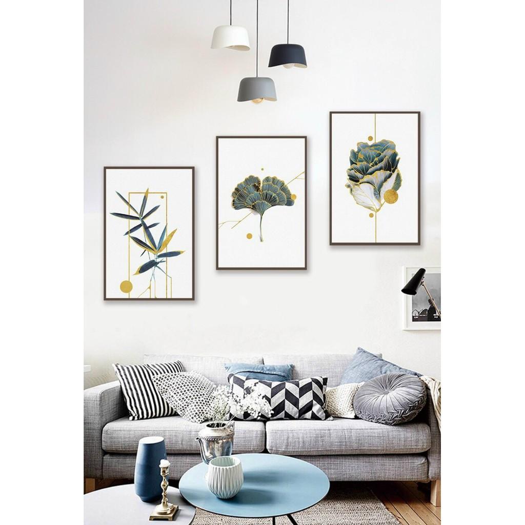 Tranh treo tường tráng gương bóng kiếng nai trừu tượng hiện đại sang trọng B-4586