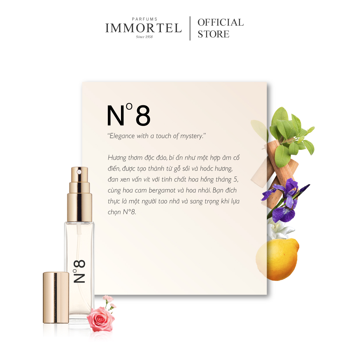 Nước hoa nữ IMMORTEL N°8 - 8mL EDP Chính hãng Pháp