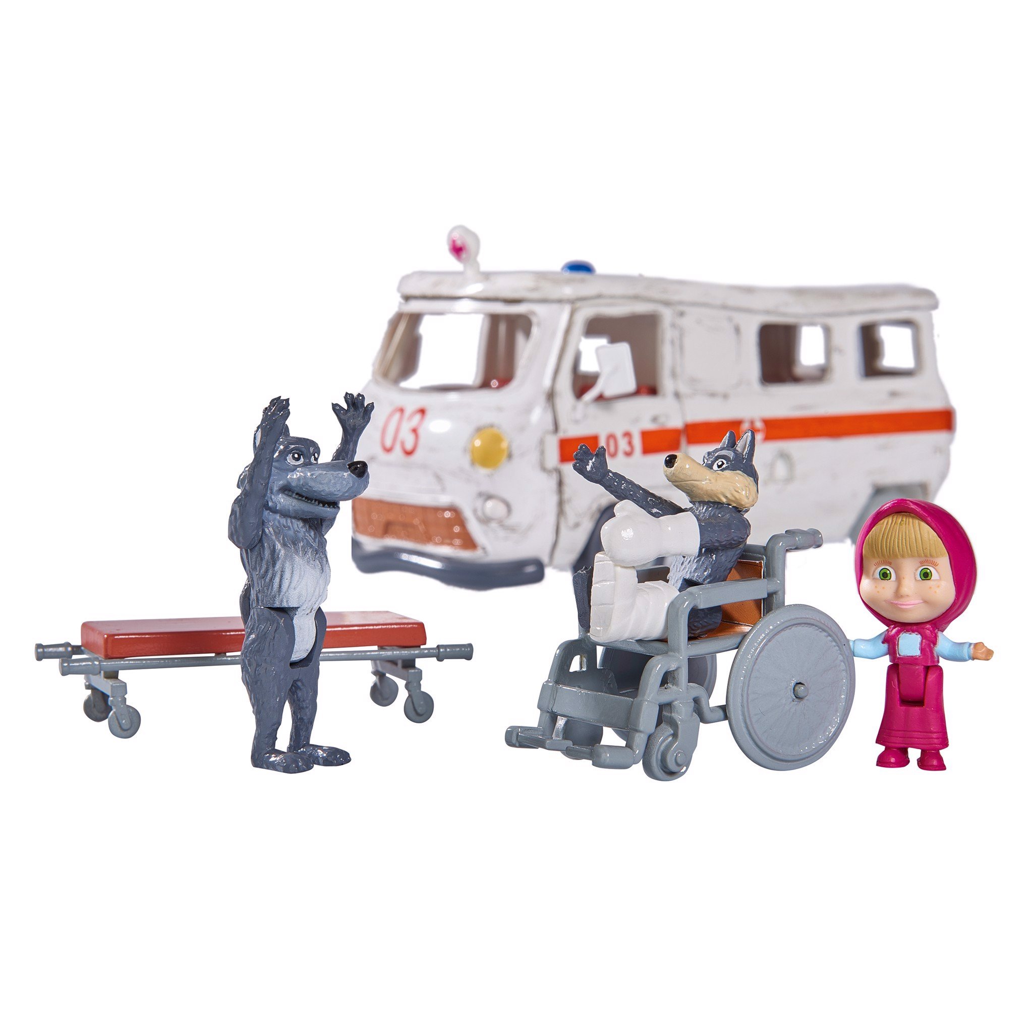 Đồ Chơi Xe Cứu Thương MASHA AND THE BEAR Masha Playset &quot;Ambulance&quot; 109309863 - Simba Toys Vietnam