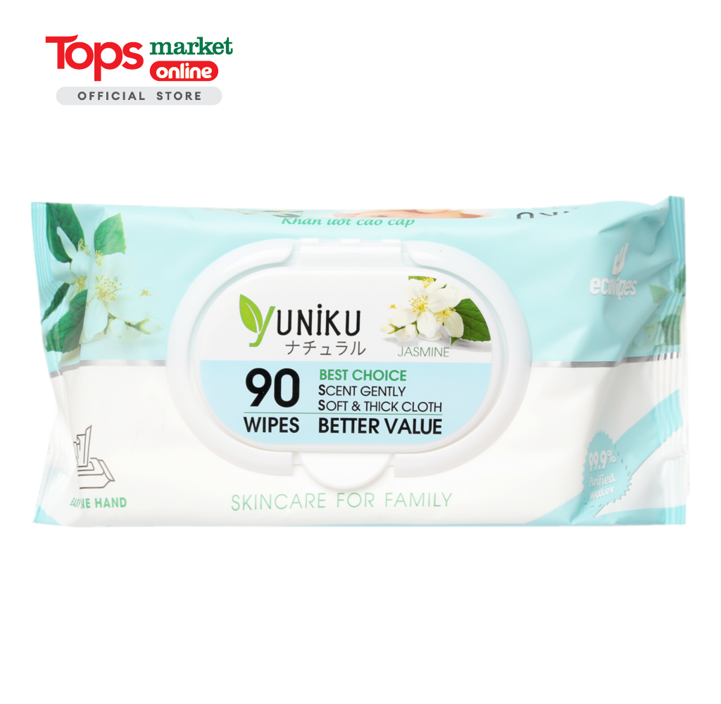 Khăn Ướt Yuniku Jasmine 90 Tờ