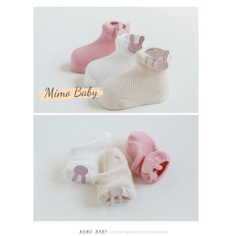 Set 3 đôi tất lưới cao cấp xuân hè cho bé T25 Mimo Baby