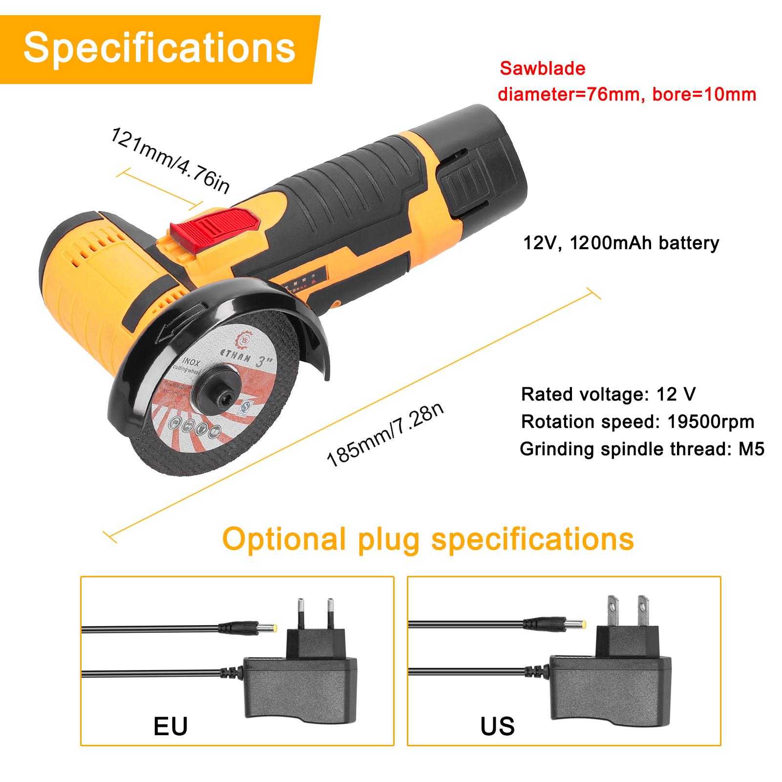 19500rpm Electric Grinding Machine Handheld Multifunctional Mini Grinder for Cutting Polishing Ceramic Tile Wood Stone Steel