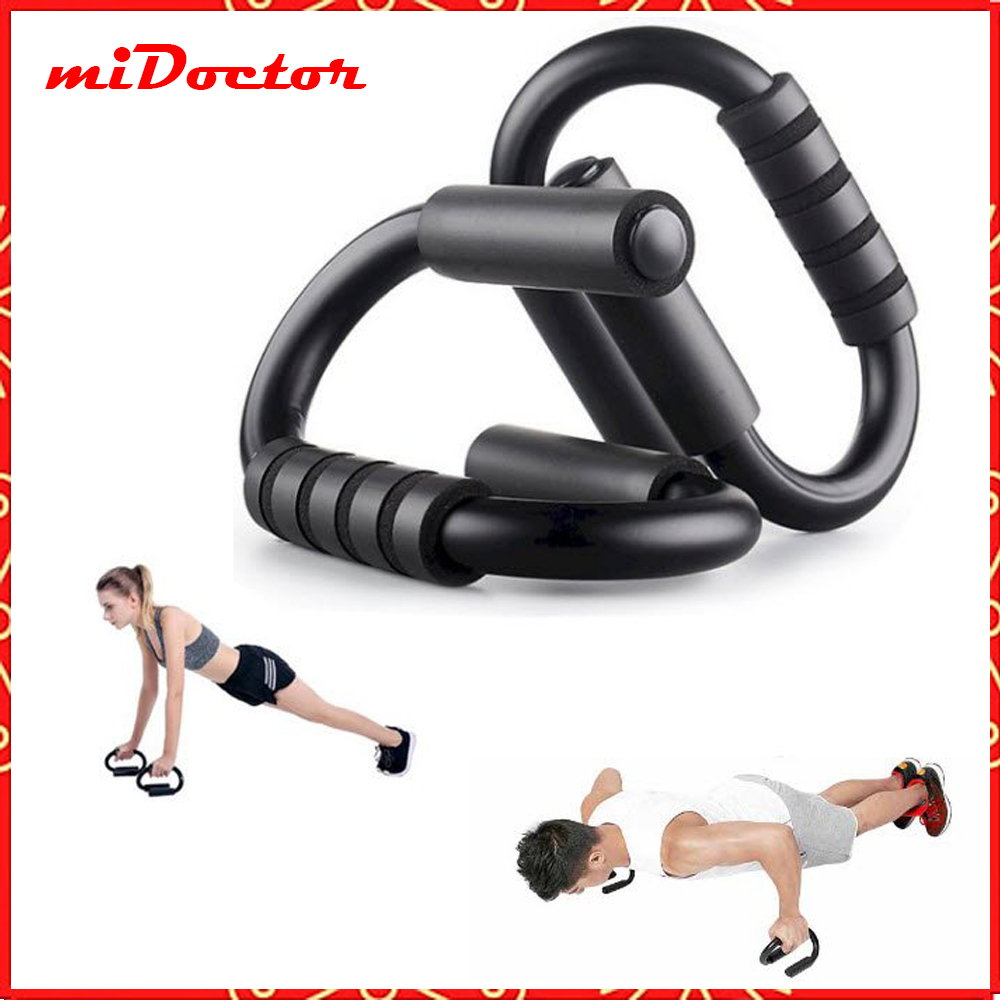 Dụng Cụ Tập Hít Đất Cầm Tay Thép Cứng Cao Cấp – Đen - mi02 - Dụng Cụ Chống Đẩy miDoctor