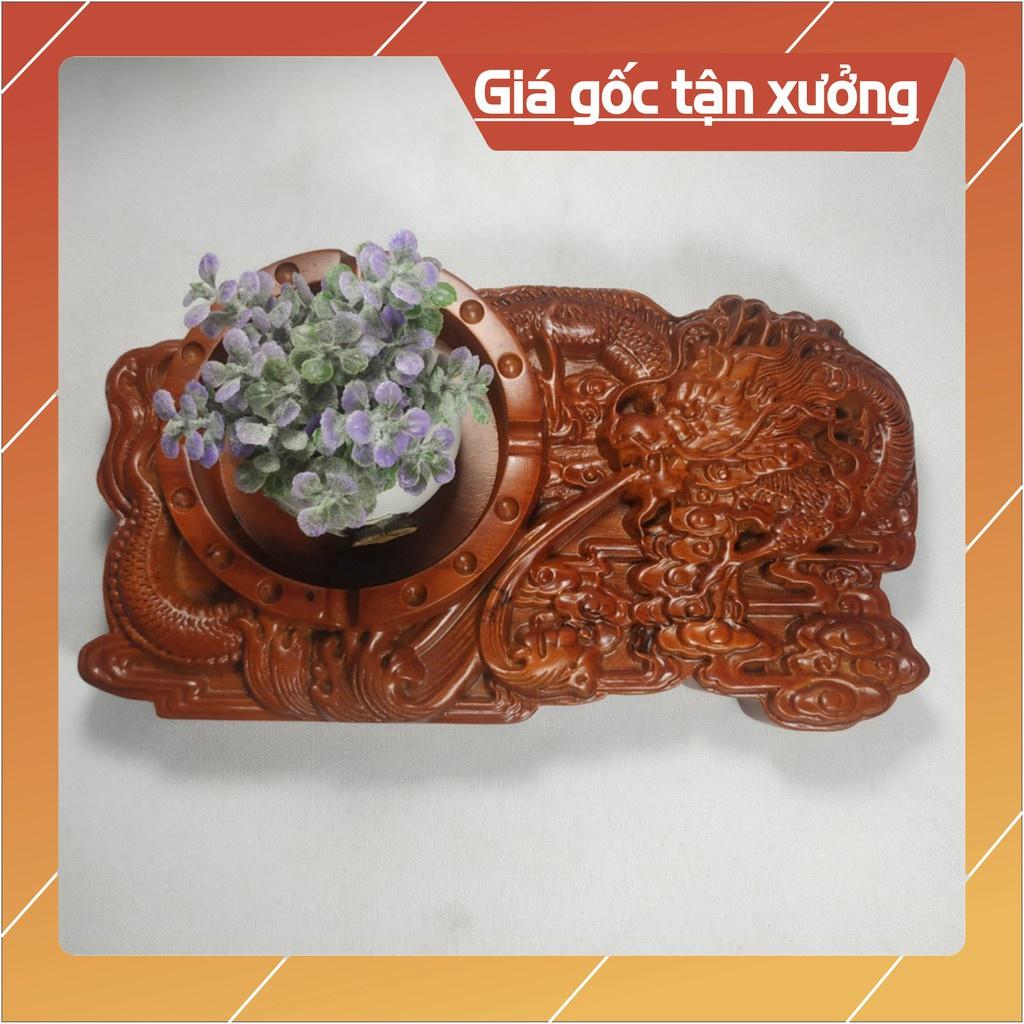 Gạt tàn rồng gỗ hương