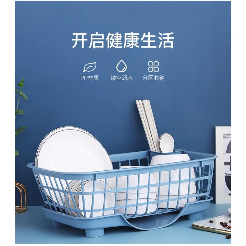 Rổ úp bát có khay hứng nước - khay kệ rổ úp chén bát đĩa đũa muỗng tiện lợi