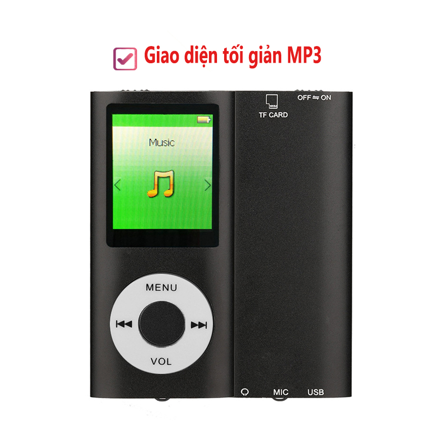 Máy nghe nhạc mp3 BTS kèm thẻ nhớ 8GB có FM, ghi âm, siêu tiết kiệm