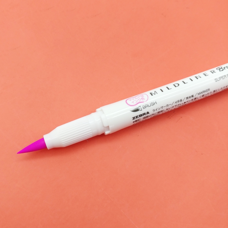 Bút Cọ 2 Đầu Zebra Mildliner Brush WFT8-MFU - Mild Fuchsia