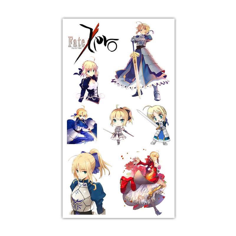 Set 5 Bảng hình xăm Fate/stay night Sticker Tattoo