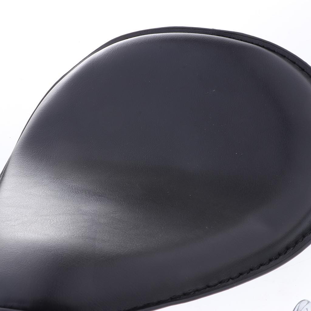 Black Motorcycle Leather Bracket Seat With Spring Bracket for