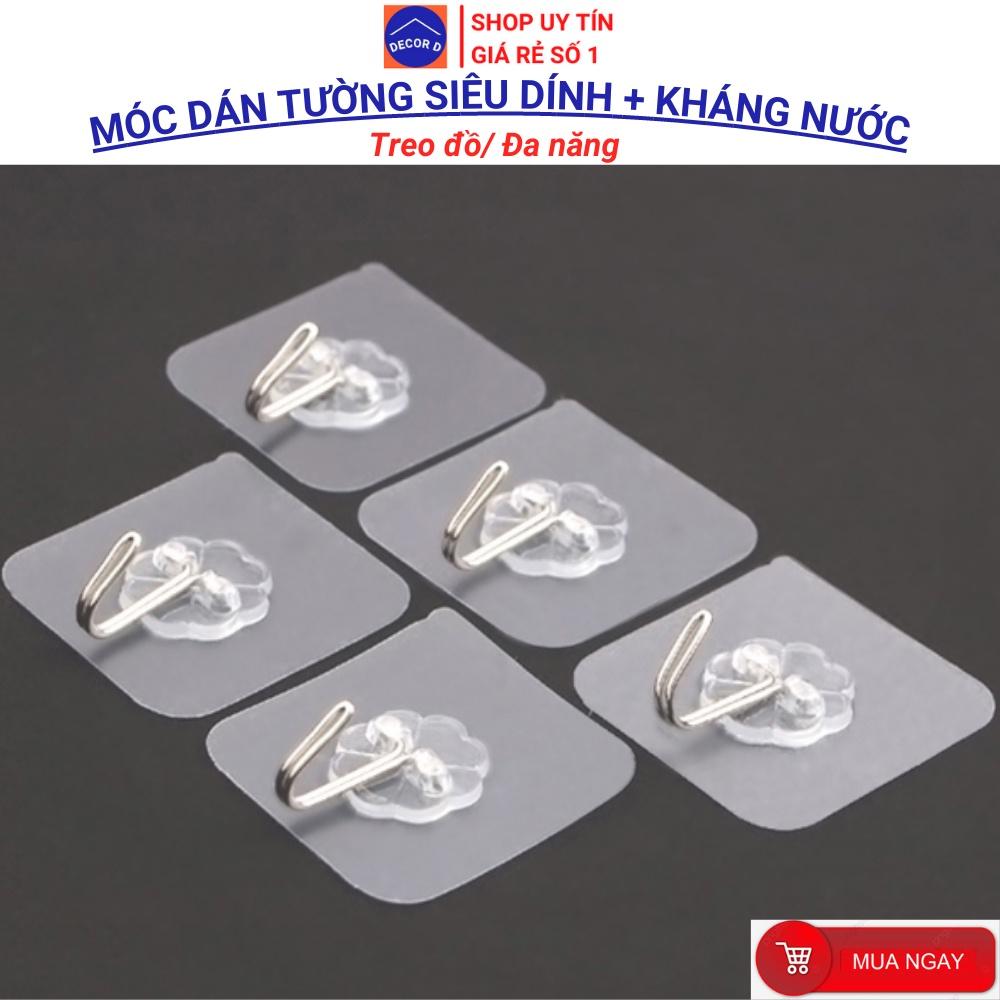 Móc dán tường siêu dính, móc dính trong suốt chịu lực tốt, đa năng, tiện dụng