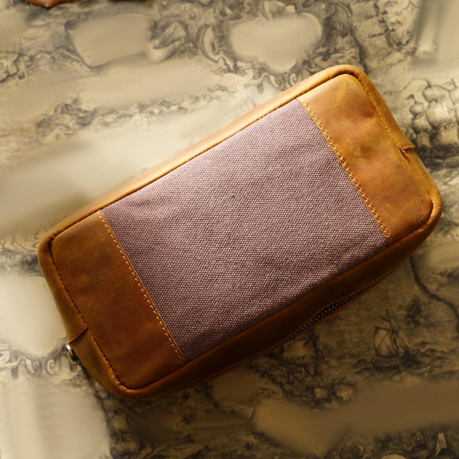 Portable Pencil Case Pencil Holder Pencil Pouch Pencil Brown