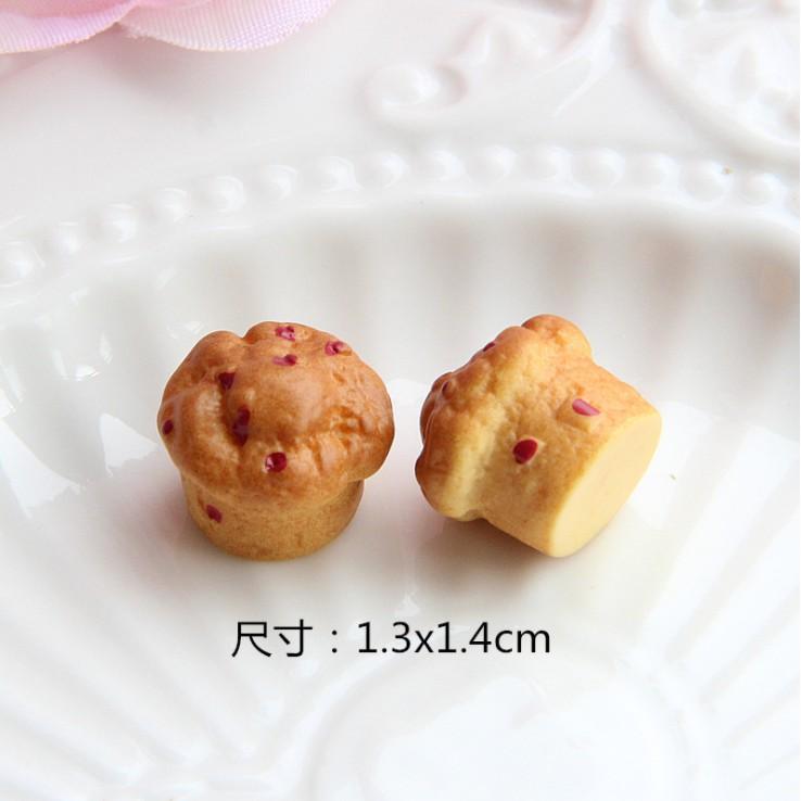 Chuyên Charm * Charm mô hình bánh cupcake, bánh Pizza, bánh quy trang trí nhà búp bê, vỏ điện thoại, DIY