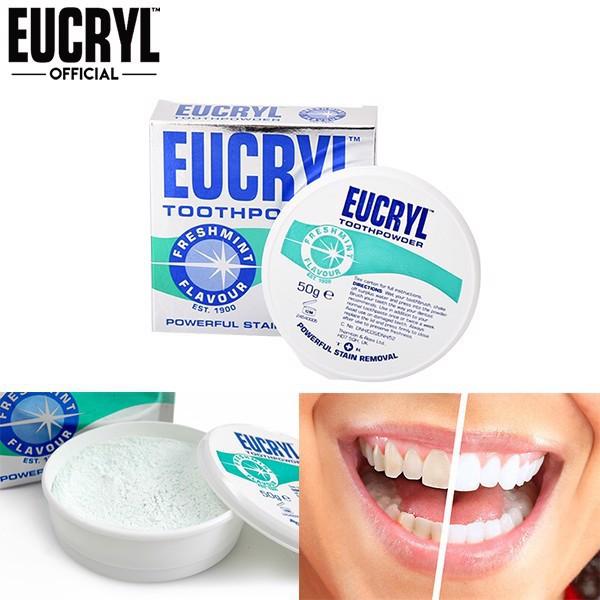 Kem / Bột Eucryl làm trắng răng Toothpaste (62g) &amp; Toothpowder (50g)