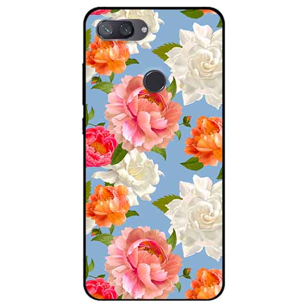 Ốp lưng in cho Xiaomi Mi 8 Lite Mẫu Hoa Đa Sắc