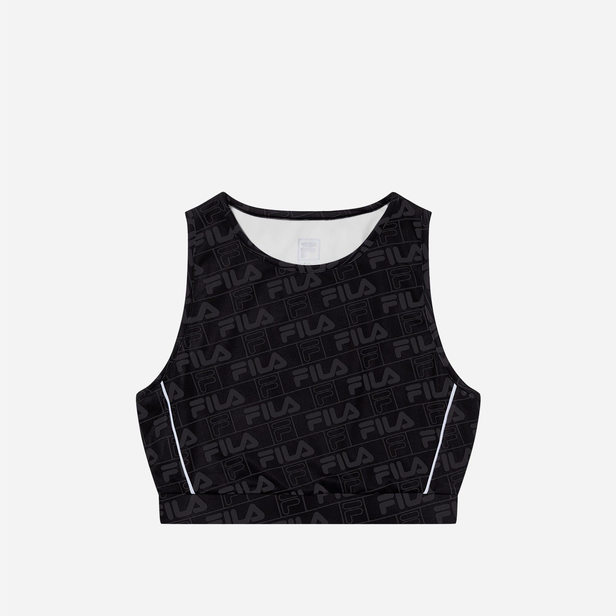 Áo thun ba lỗ thời trang nữ Fila Regular Monogram - FW2VTF2088F-BLK
