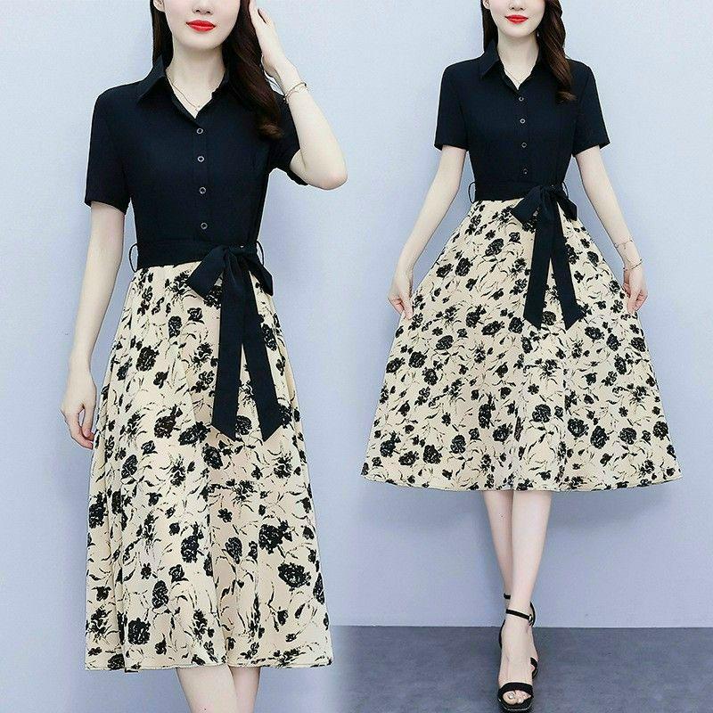 HÀNG NHẬP - ĐẦM THUN CHÂN VÁY VOAN HOA