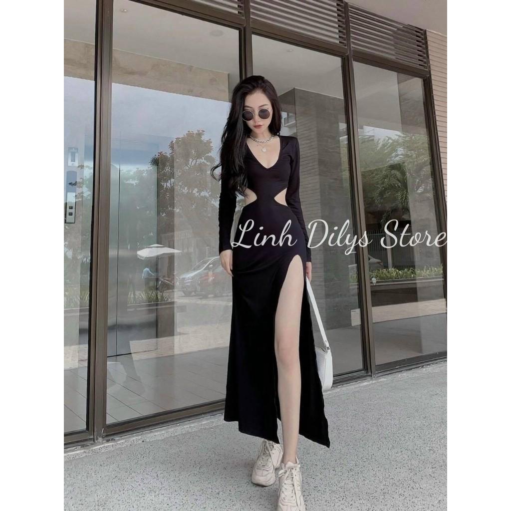 Đầm Body Khoét Eo Xẻ Tà Váy Body Khoét Eo Hót Trend Linh Dilys Store