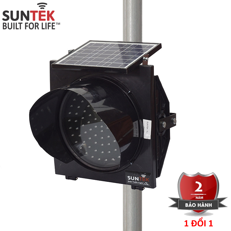 Đèn Tín Hiệu Giao Thông Năng Lượng Mặt Trời SUNTEK Traffic Solar Light TL-01/TL-02 - Hoạt động 24/7 | Nhấp nháy 30 lần/phút | Tầm nhìn 800m | Tuổi thọ đèn LED 70.000 giờ - Hàng Chính Hãng