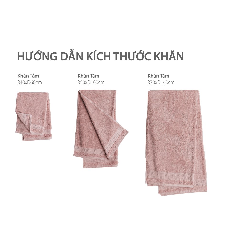 Bộ khăn tắm, khăn mặt cotton thấm hút, mềm mại | JYSK Nora | nhiều màu | nhiều kích thước