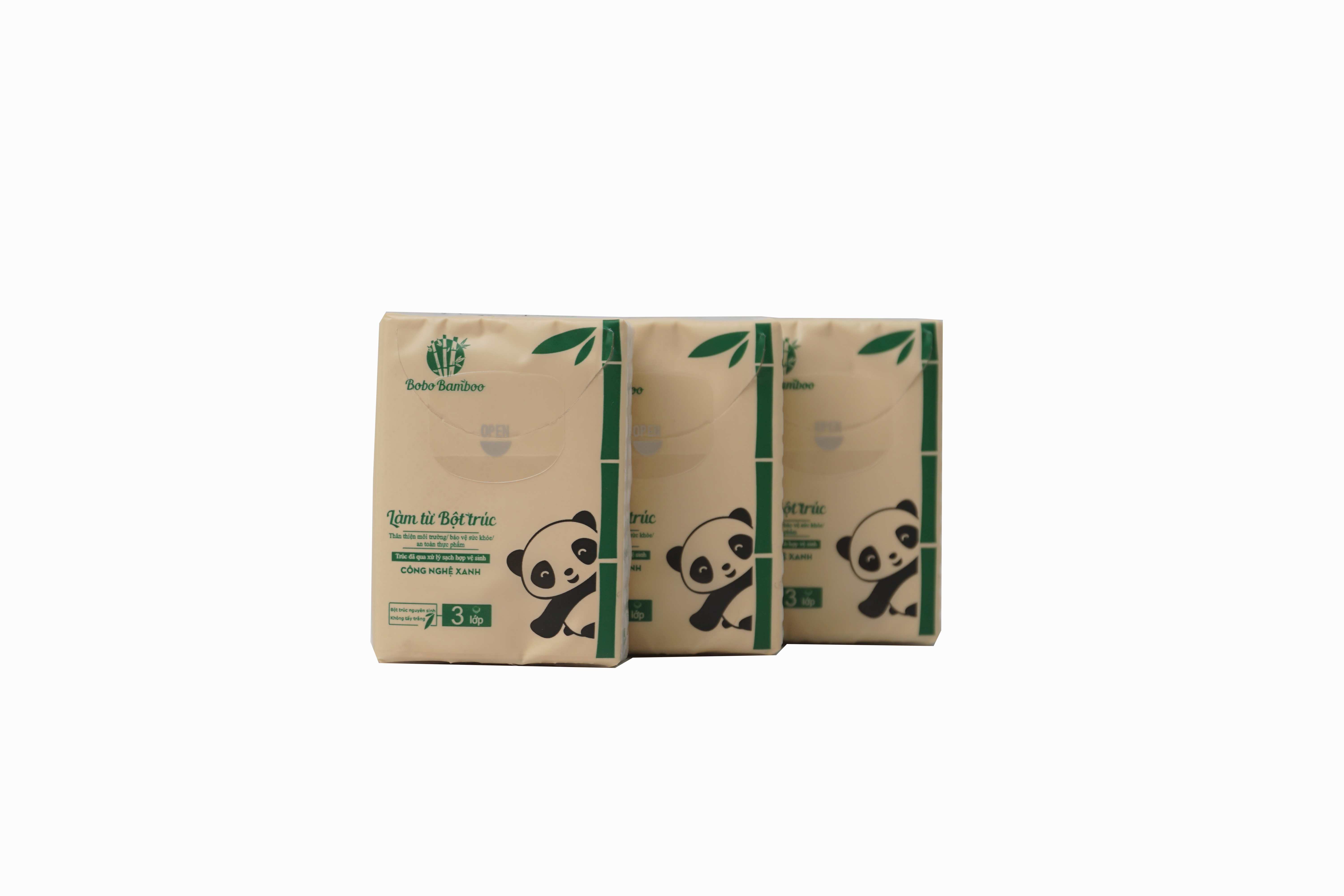 10 gói Khăn Giấy bỏ túi Bobo Bamboo Siêu Dai làm từ 100% bột trúc thiên nhiên