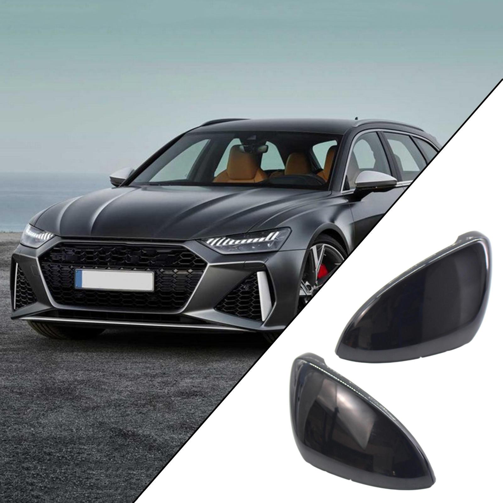 2Pcs Rearview Mirror Cover Durable Vehicle Replacement Parts for VW GOLF GTI