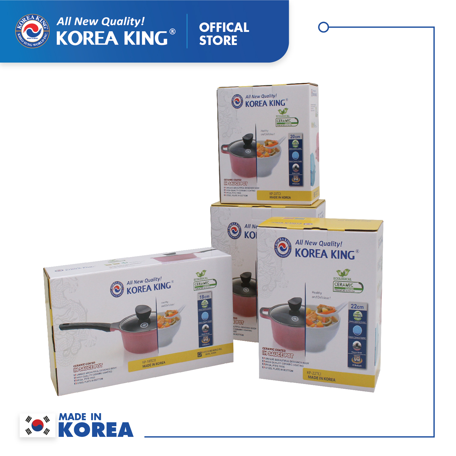 KS-GL4TCI Bộ nồi Korea King  Hàng chính hãng