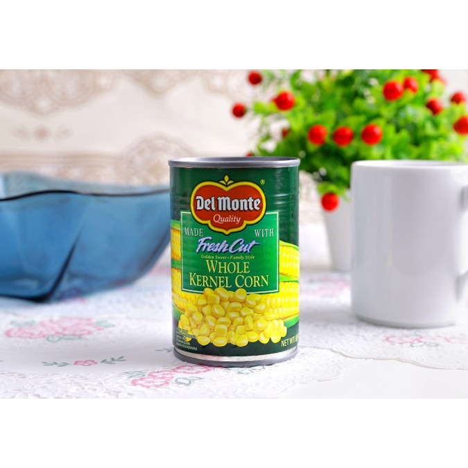 Bắp Hạt Đóng Hộp Del Monte 420g - Thương Hiệu Mỹ, SX Thái Lan | Del Monte Whole Kernel Corn 420g