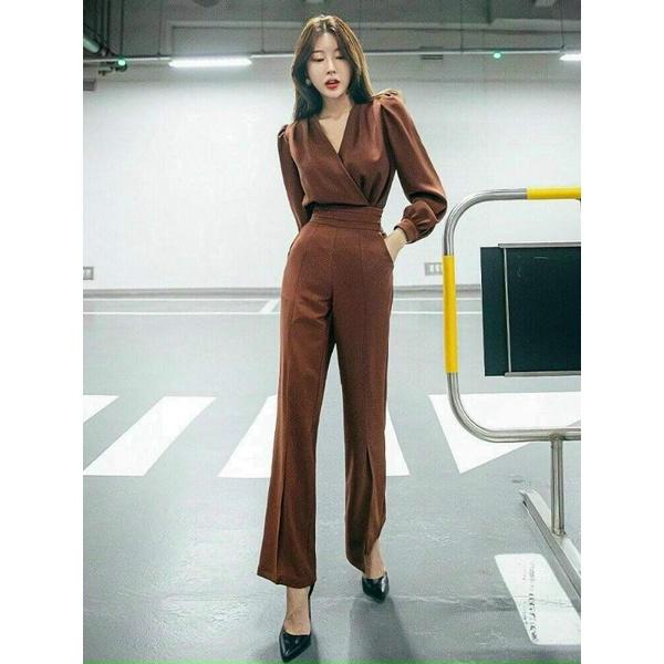 JUMPSUIT QUẦN DÀI NÂU SANG TRỌNG