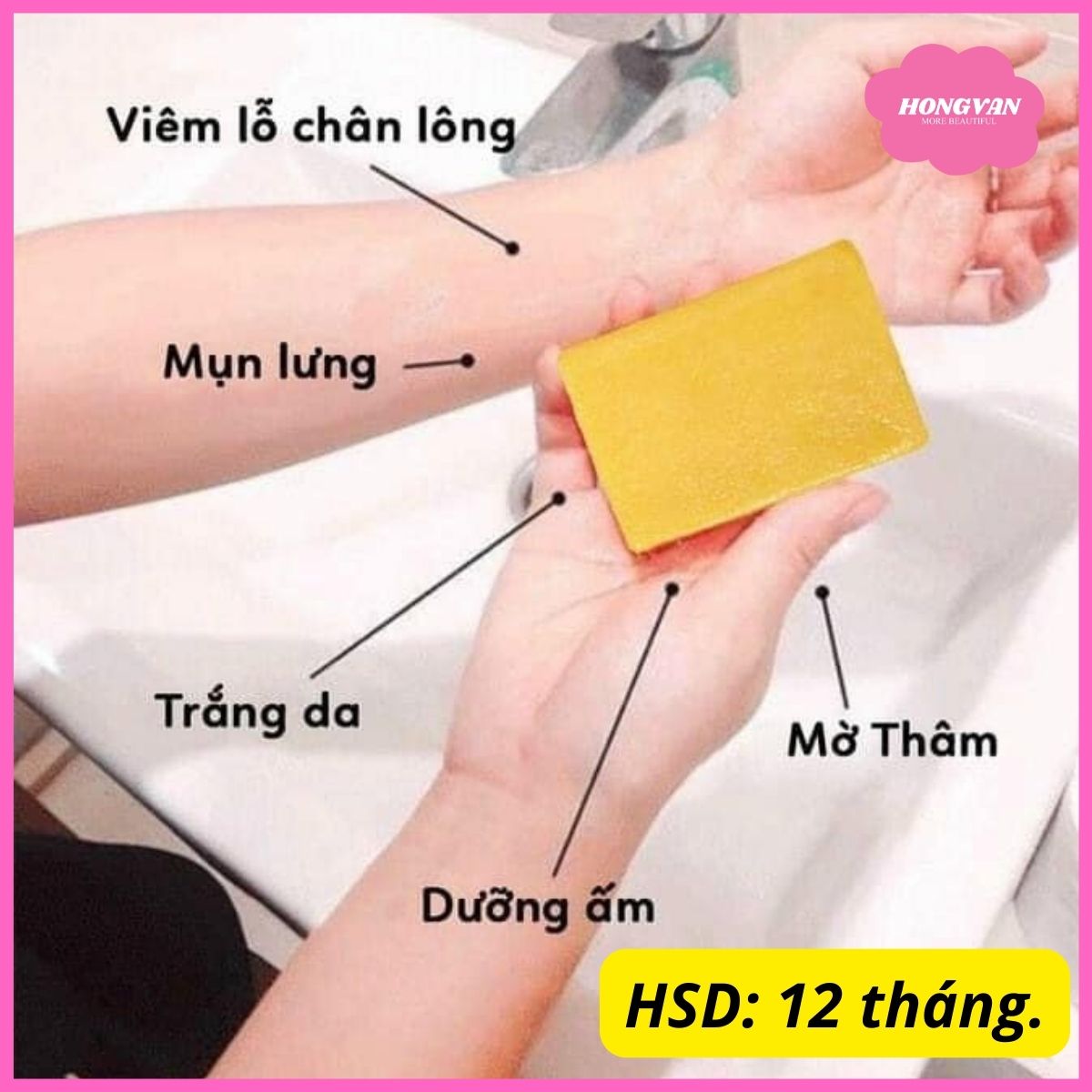 Combo 2 bánh xà bông nghệ và mật ong (2x100g) giúp sáng da ngừa mụn giảm thâm tặng lưới tạo bọt