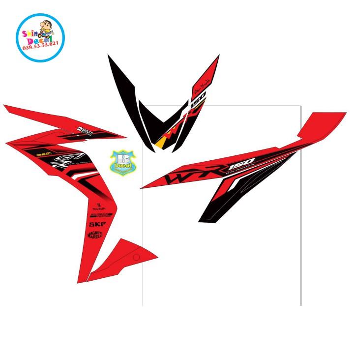 Tem rời winner GTR chế dán xe đỏ