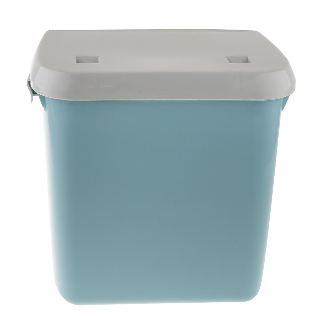2 Pcs Kitchen Rice Grain Snack Container Case Storage Box Blue and Gray