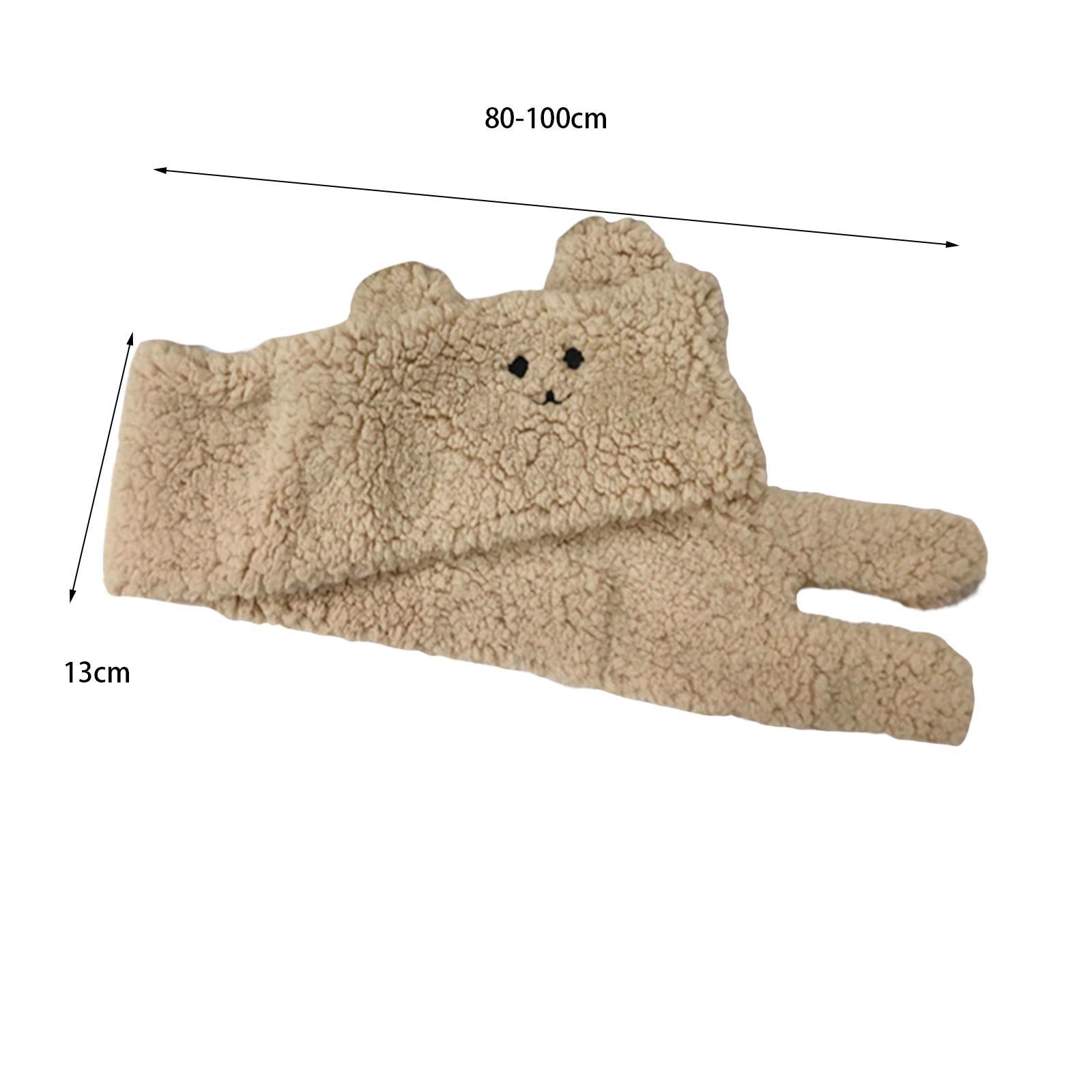 Soft Acrylic Scarf Winter Warm Bear Ear Keep Warm for Women Men Skiing