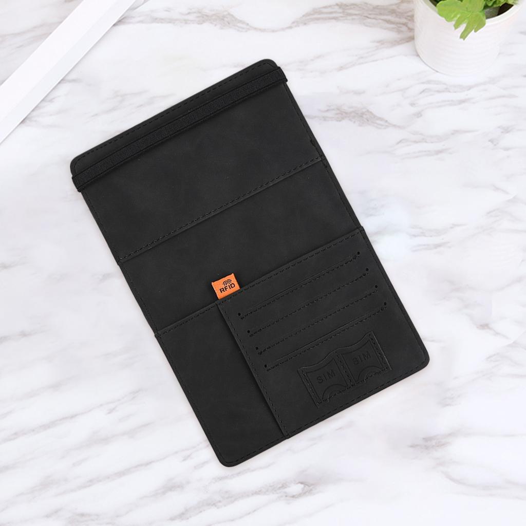 Passports Holder Document Organizer Case Card Case Black