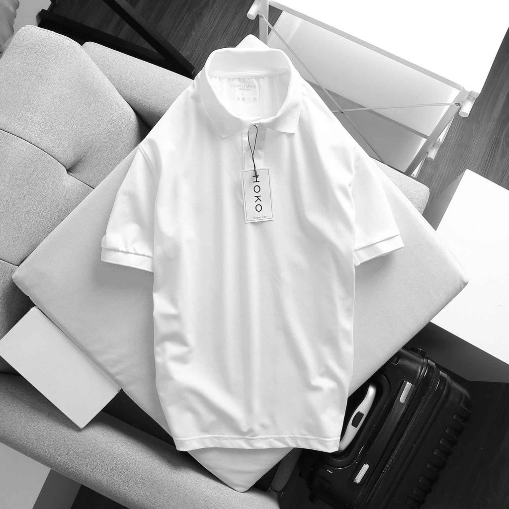 Áo polo nam thời trang FASHION EKING CLOTHING x HOKO,TRẮNG, ĐEN, NAVY, XANH DƯƠNG - chất liệu Poli Cá Sấu Xịn Sò