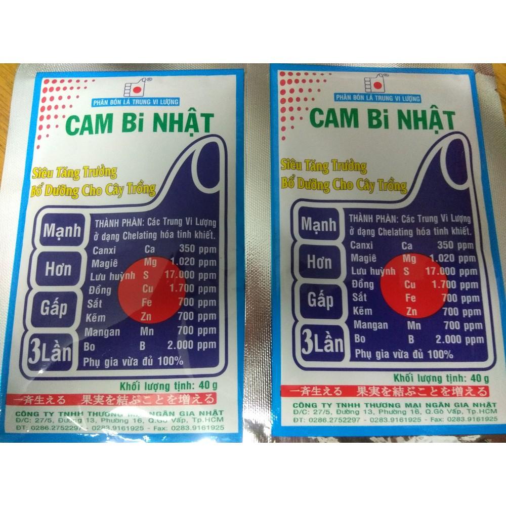 Combo 2 gói phân bón CAM Bi Nhật bổ sung các chất trung vi lượng cho cây trồng - gói 40 gram