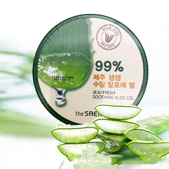 Gel dưỡng nha đam đa năng THE SAEM Jeju Fresh 99% Aloe Soothing Gel Hàn Quốc 300g