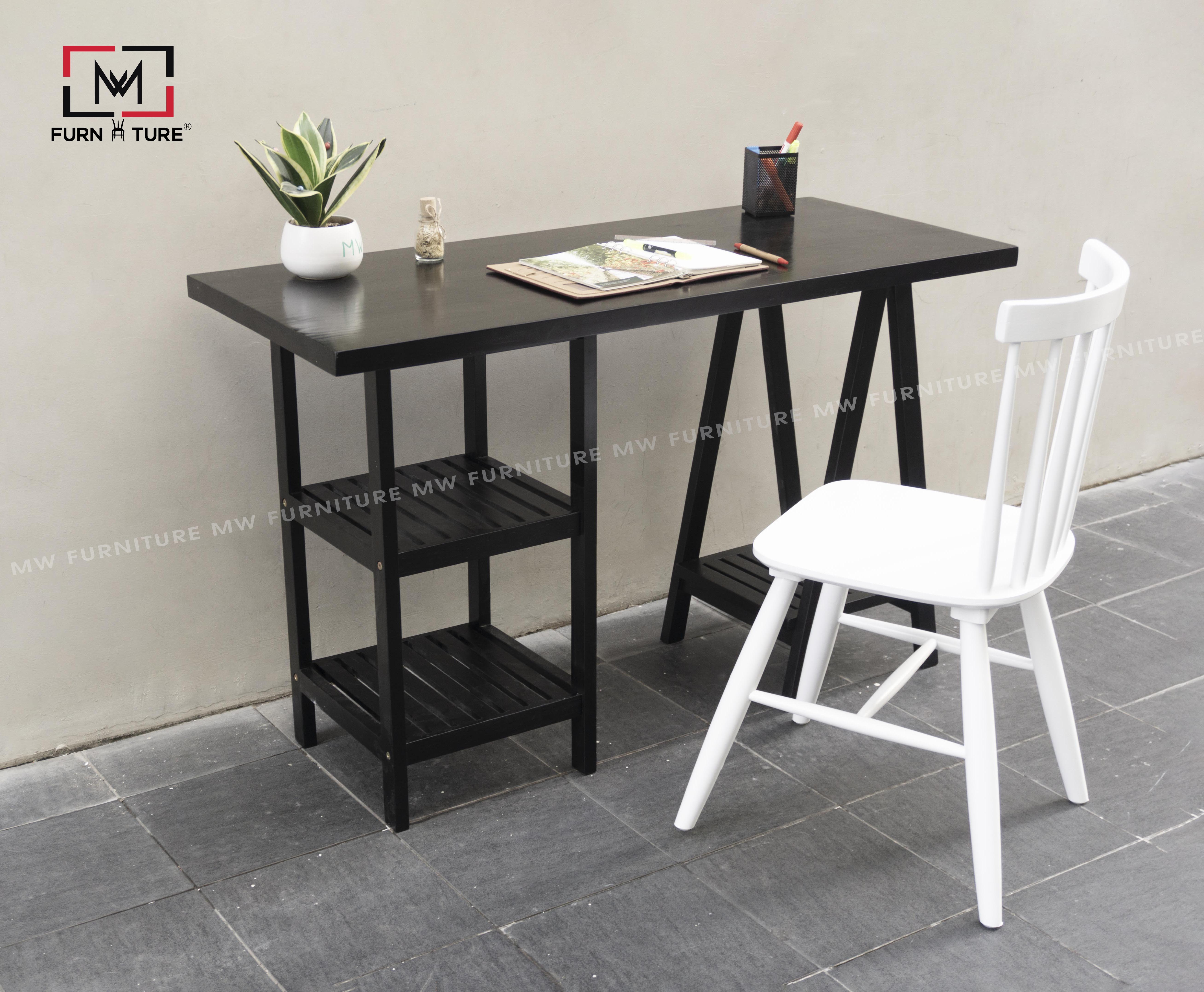 BÀN LÀM VIỆC CHÂN THÁP HIỆN ĐẠI MWFURNITURE - STANDING TOWER TABLE