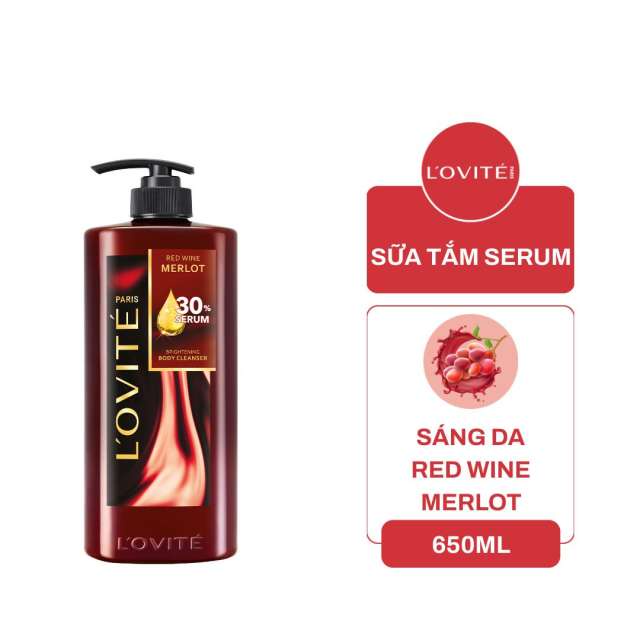 Sữa tắm Serum Ngăn Ngừa Lão Hoá Red Wine Merlot 650ml ( không xuất hóa đơn )