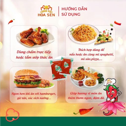 THÙNG 600 gói Tương Cà Gói 15g Màng TV – Tương Việt Hoa Sen