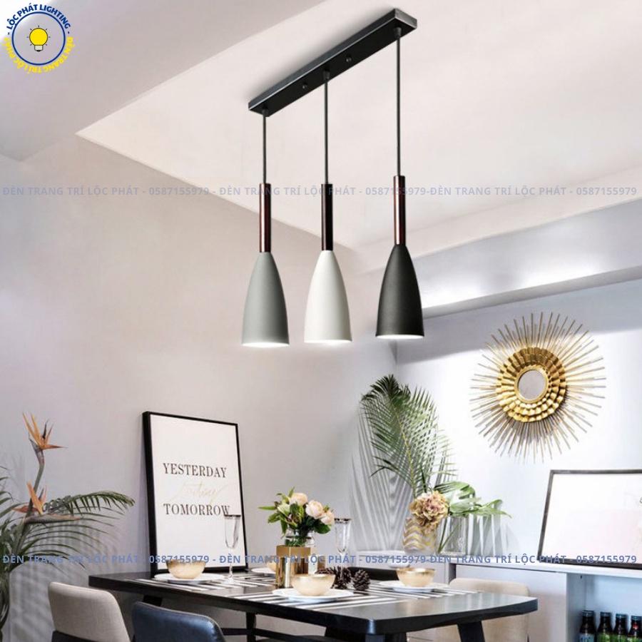 Đèn thả, đèn thả trần 3 ly Lộc Phát trang trí phòng khách, phòng ngủ, bàn ăn, ban công hiện đại