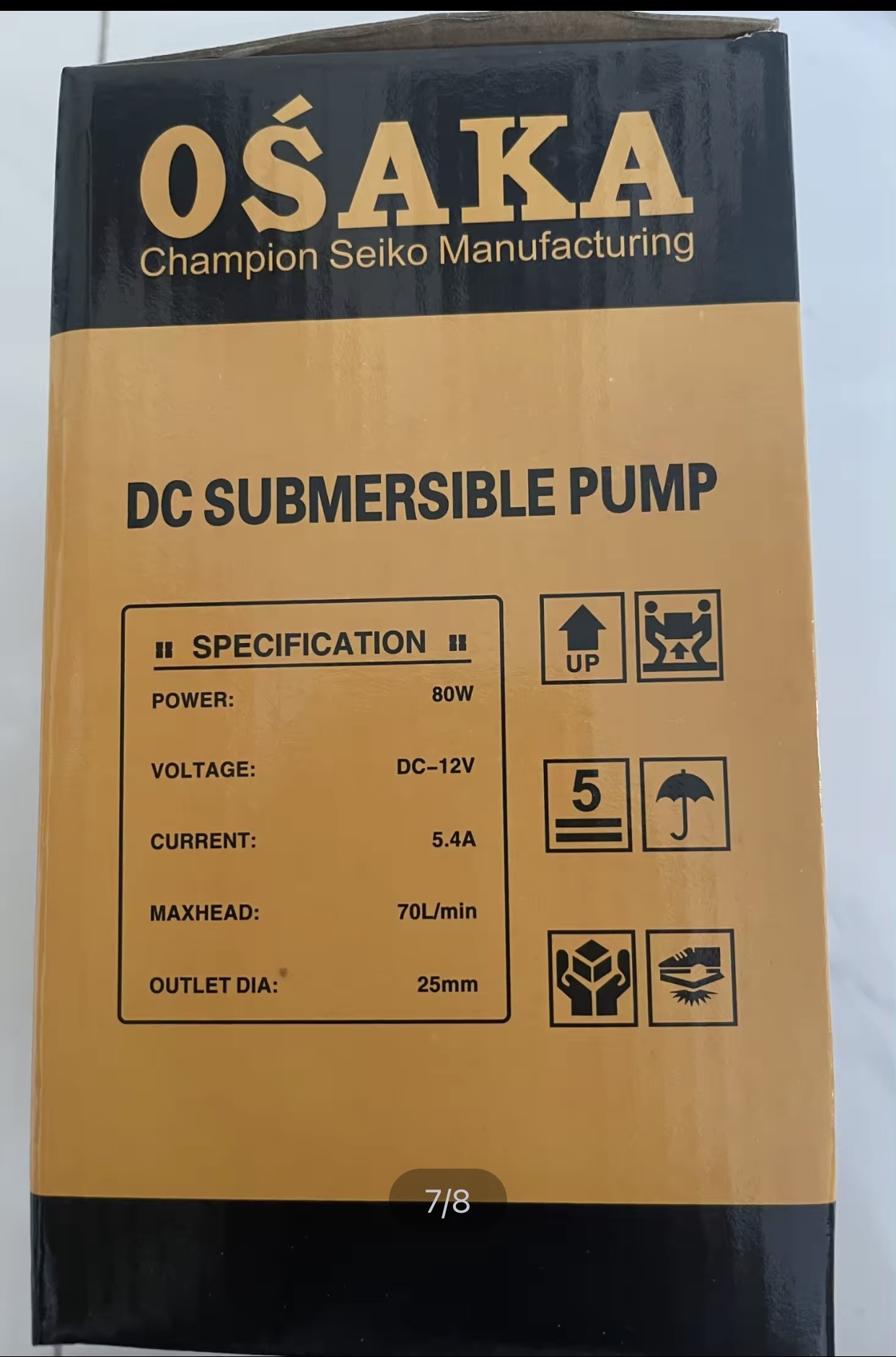 Máy bơm nước chìm, bơm tõm, thả ngâm nước chât liệu nhựa dùng ăc quy 12V công suất 80W - Bơm hút đáy, chống ngập