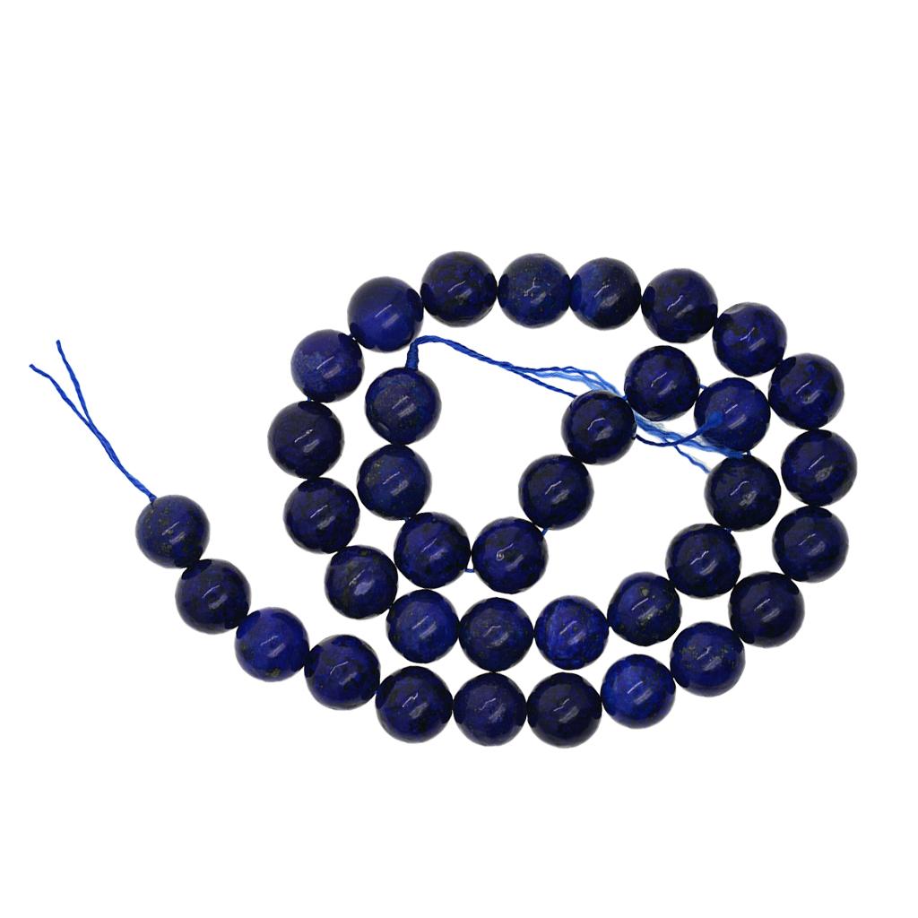 Natural Semi-precious Lapis Lazuli Gemstone Round Beads Jewelry Crafts 15"