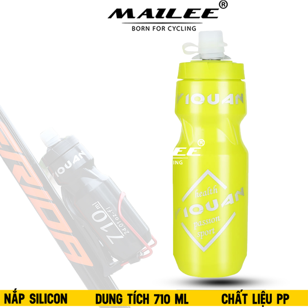 Bình nước xe đạp siêu nhẹ YQ-710 dung tích 710ml, chất liệu nhựa PP, tiện dụng cho xe đạp MTB và đường phố (không kèm giá đỡ bình nước xe đạp), để uống khi đạp xe ngoài trời - Mai Lee