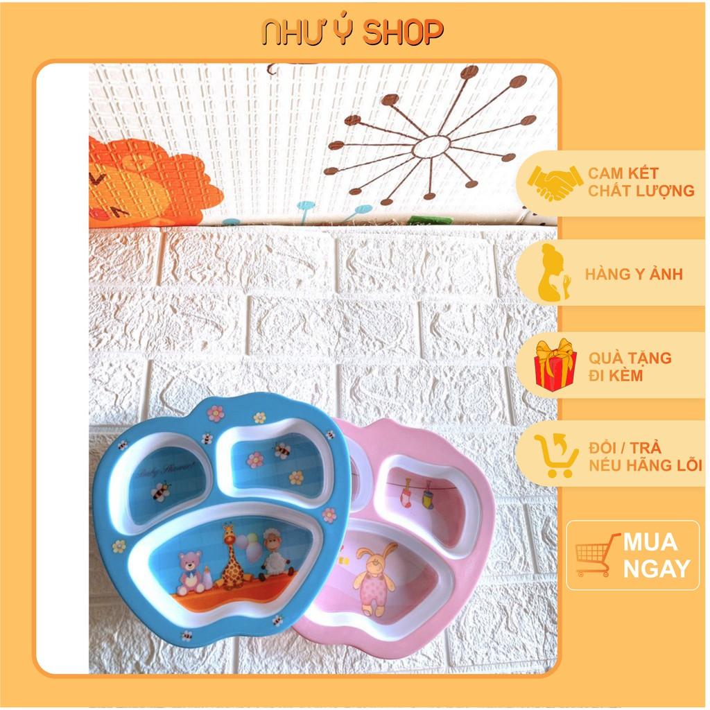 Khay ăn dặm, đĩa đựng bột cho bé chia ngăn để nhiều loại đồ ăn khác nhau