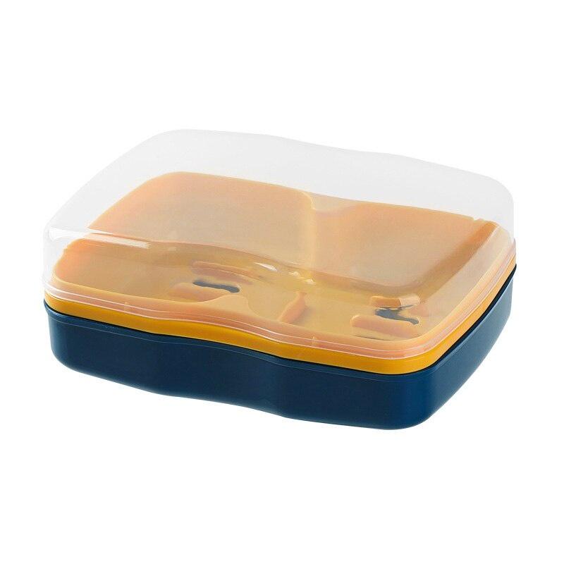 Double Layer With Cover Soap Box Bathroom Holder Dish Storage Plate Tray Soap Holder Case Supplies Bathroom Gadgets Bathroom