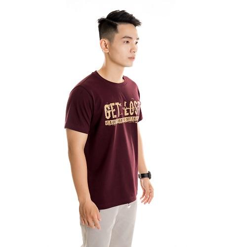 Áo thun cổ tròn In GET LOST tay ngắn CT03