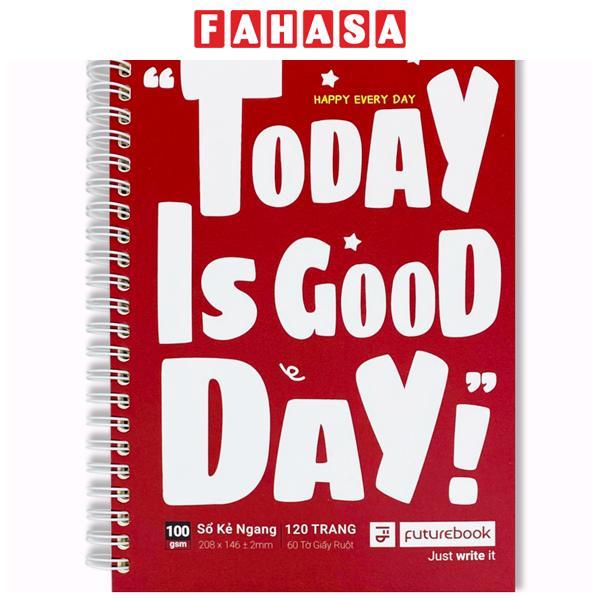 Sổ Lò Xo Bìa Mềm Good Day A5 - Kẻ Ngang - 120 Trang 100gsm - Futurebook - Màu Đỏ